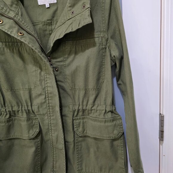 Madewell Size S Army Green Cotton Canvas Field Utility Jacket Cargo Coat - Picture 5 of 12